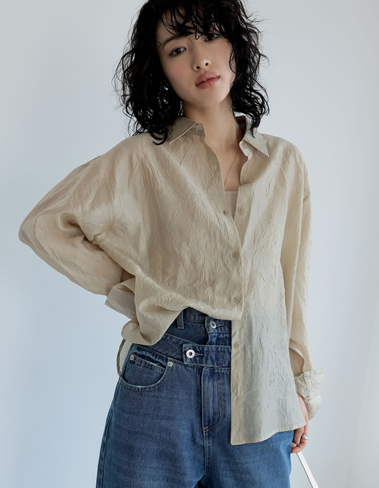 シアーワッシャーシャツ