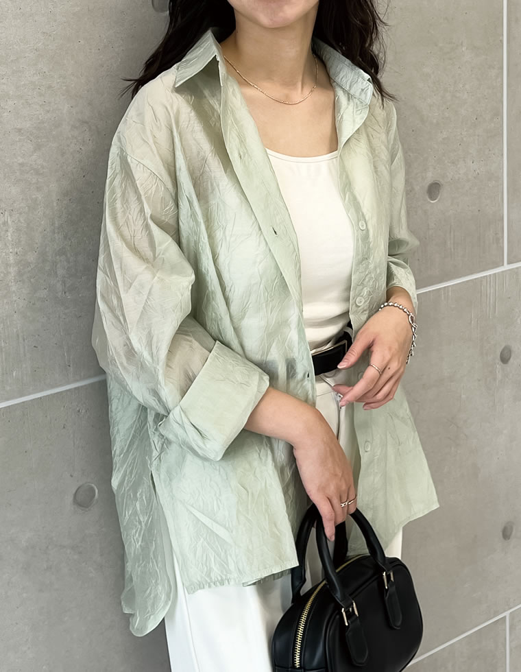 シアーワッシャーシャツ
