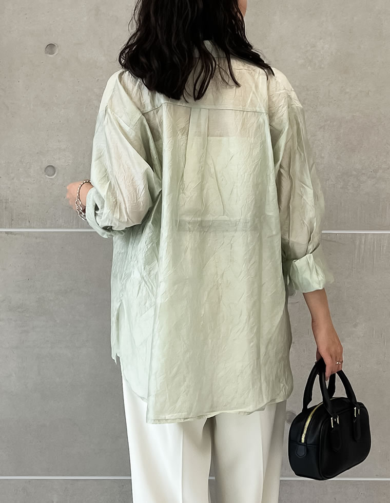 シアーワッシャーシャツ