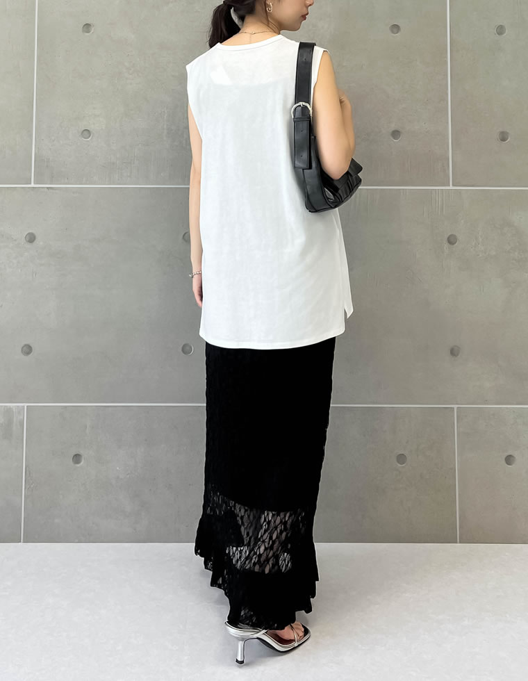 フレンチスリーブチュニックTシャツ
