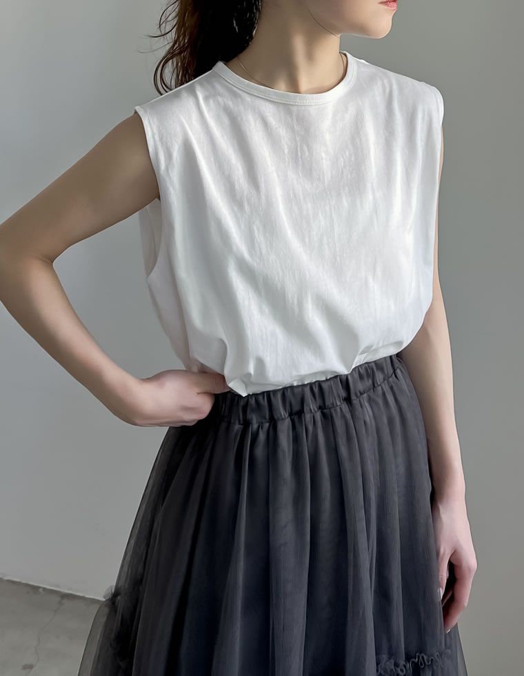フレンチスリーブチュニックTシャツ