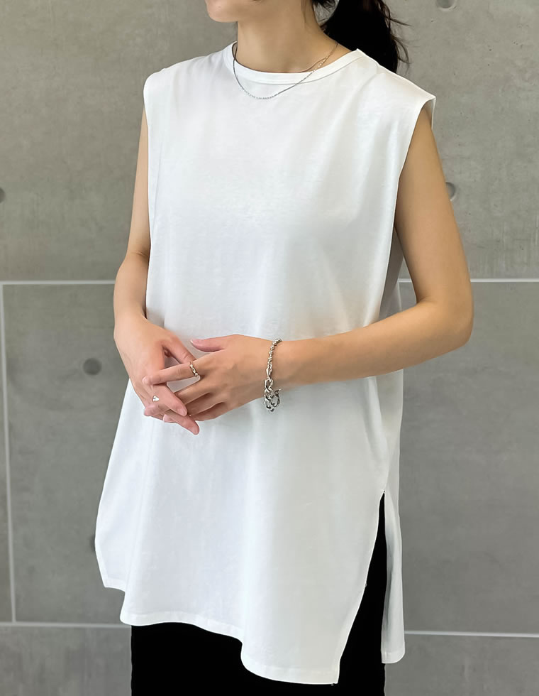 フレンチスリーブチュニックTシャツ