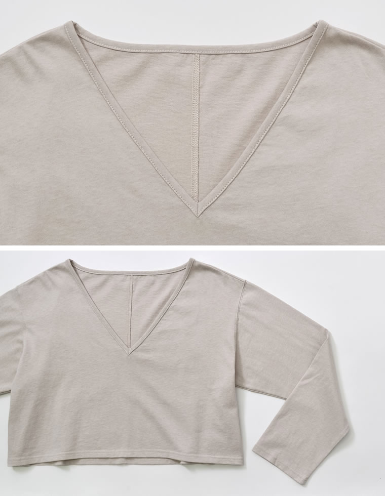 ワンピース×VネックTシャツセット