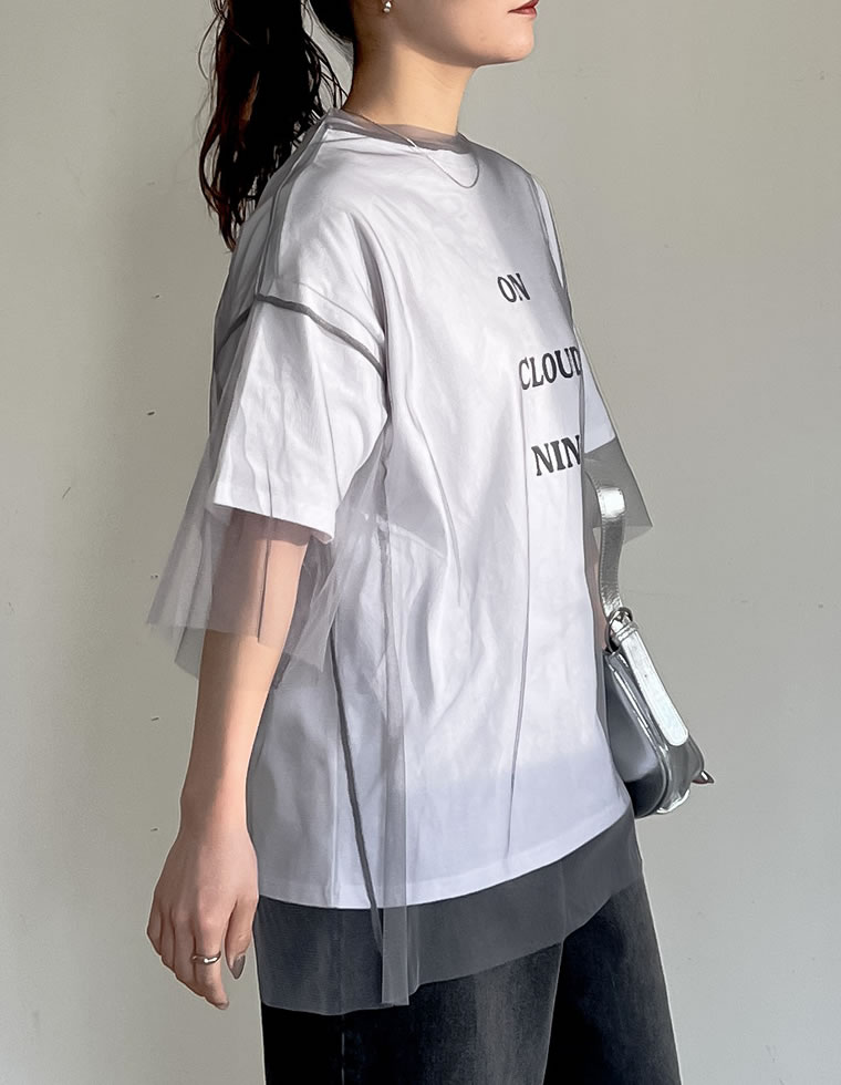 ロゴT×チュールTアンサンブル