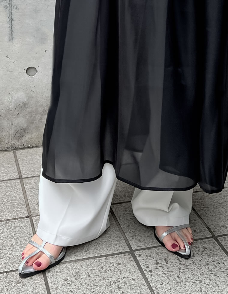 ラメオーガンジーキャミワンピース