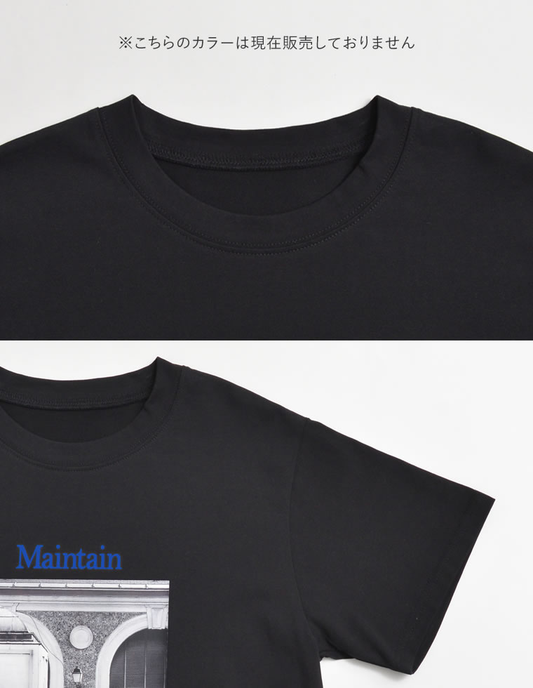 モノトーンプリントTシャツ