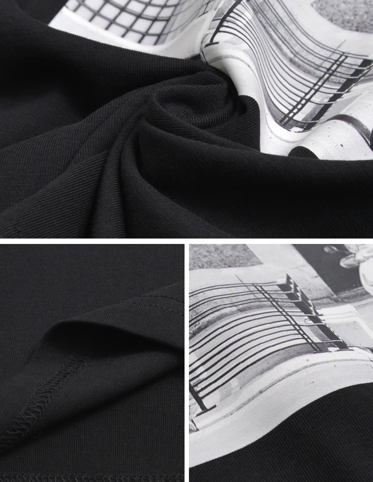 モノトーンプリントTシャツ