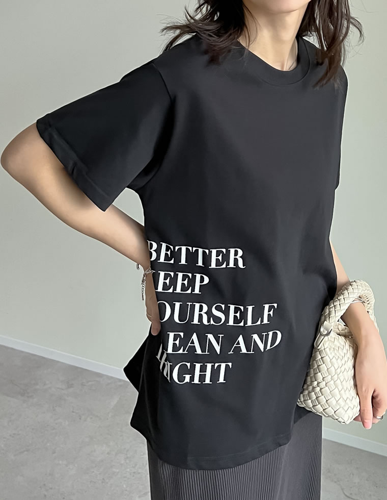 サイドメッセージロゴTシャツ
