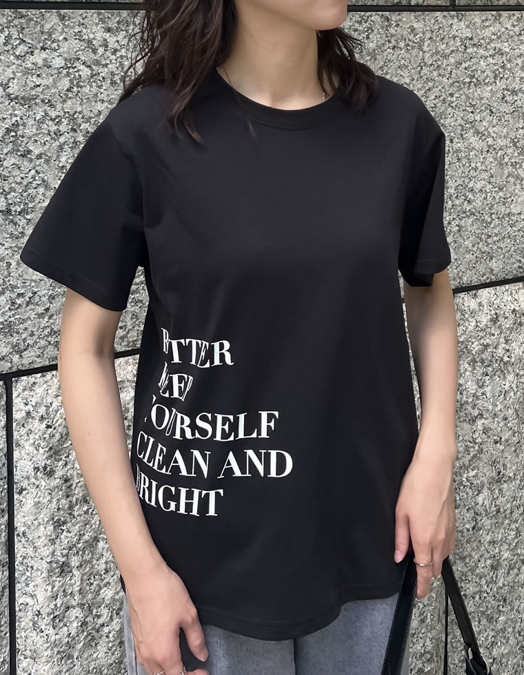 サイドメッセージロゴTシャツ