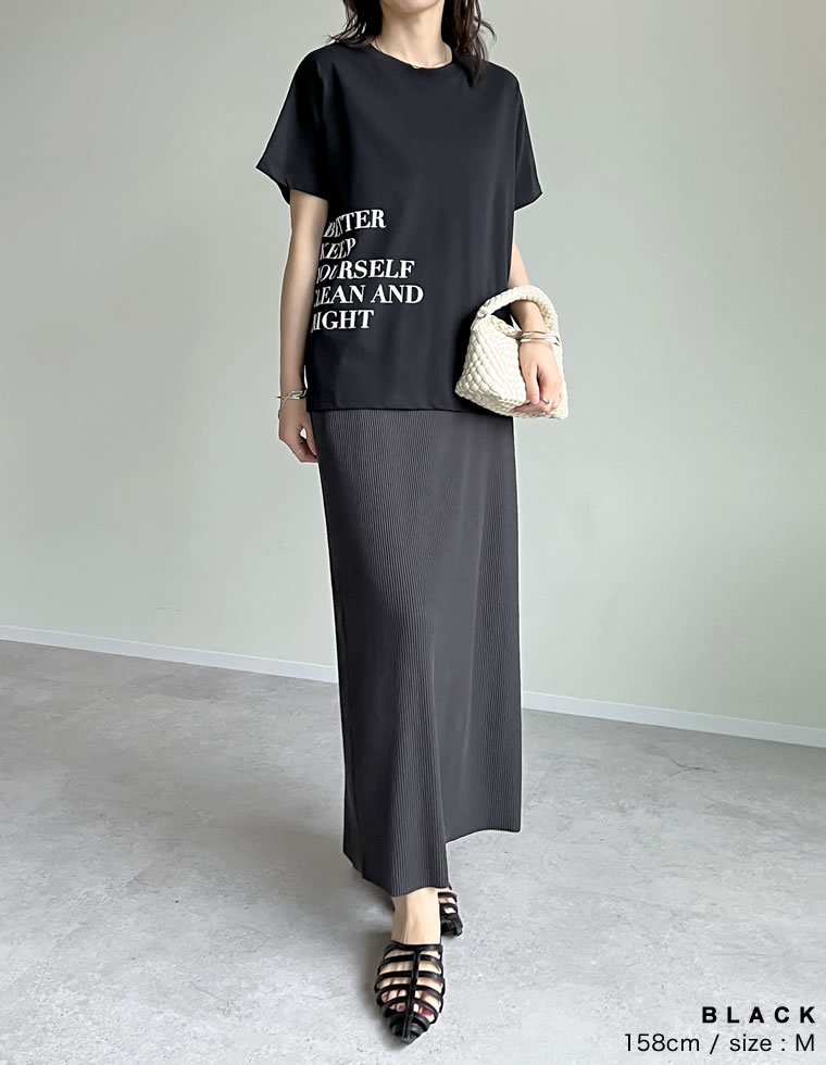 サイドメッセージロゴTシャツ