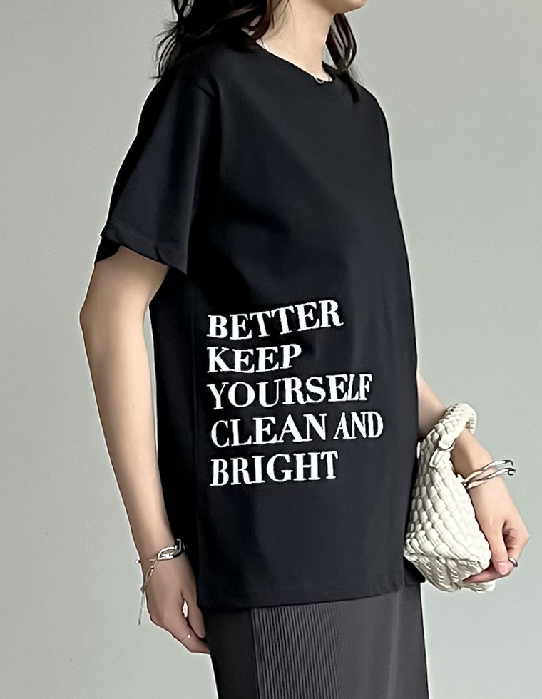 サイドメッセージロゴTシャツ