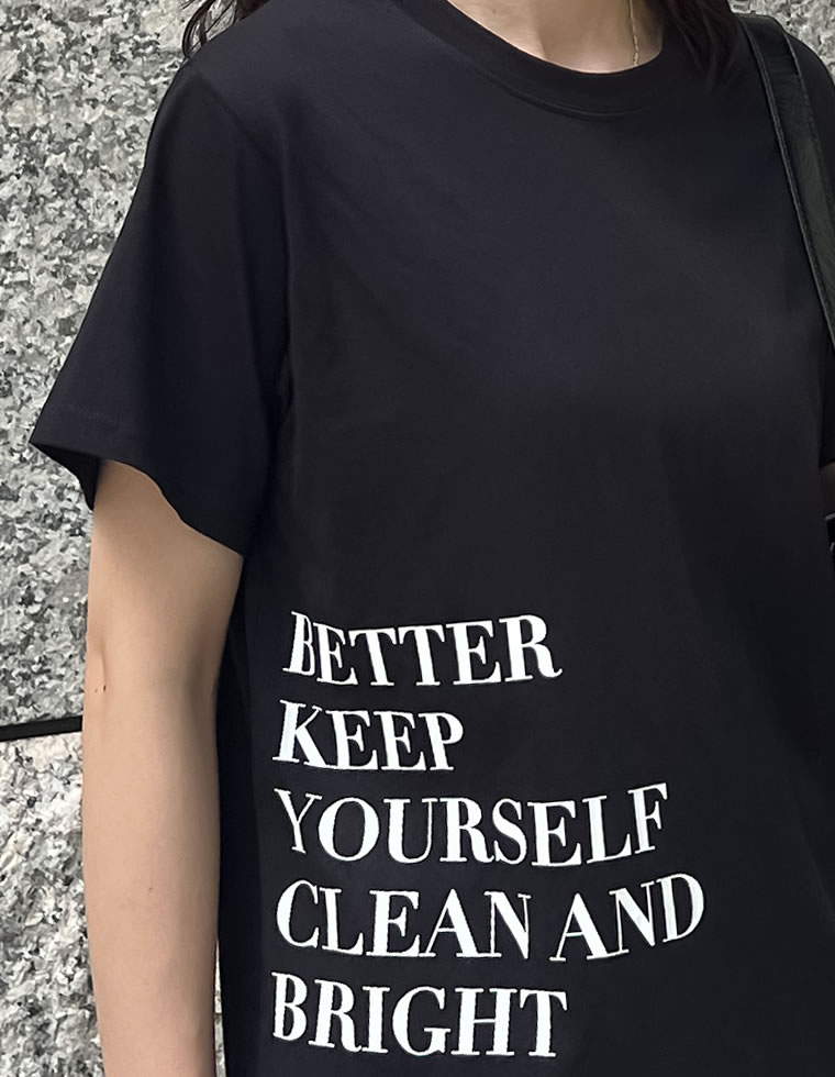 サイドメッセージロゴTシャツ