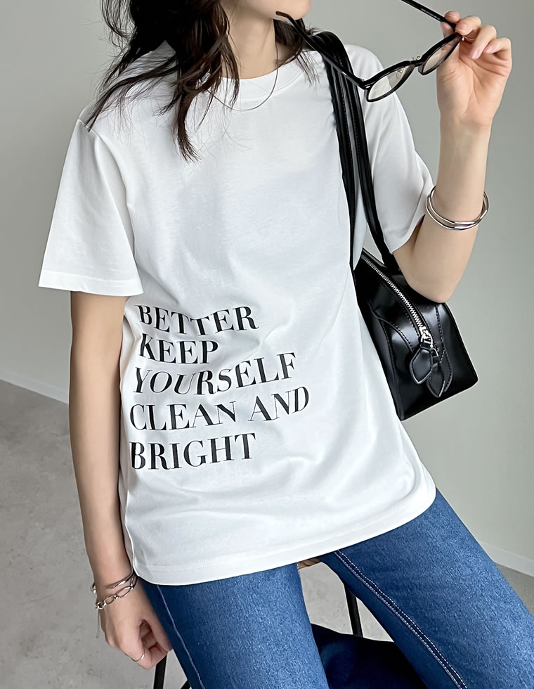 サイドメッセージロゴTシャツ