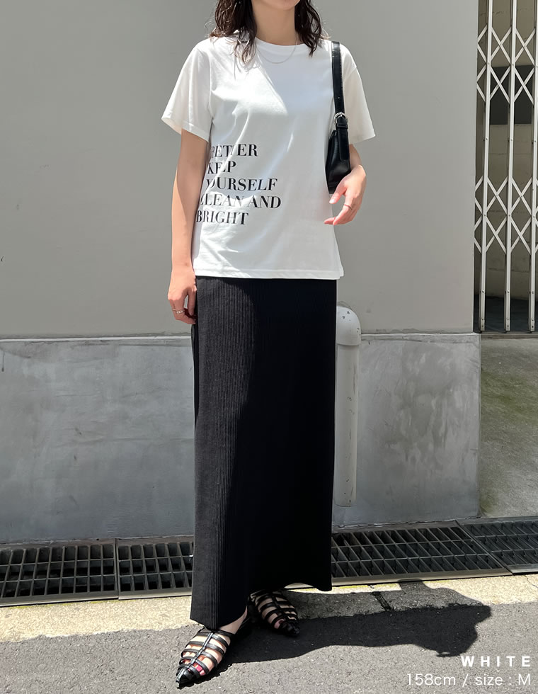 サイドメッセージロゴTシャツ