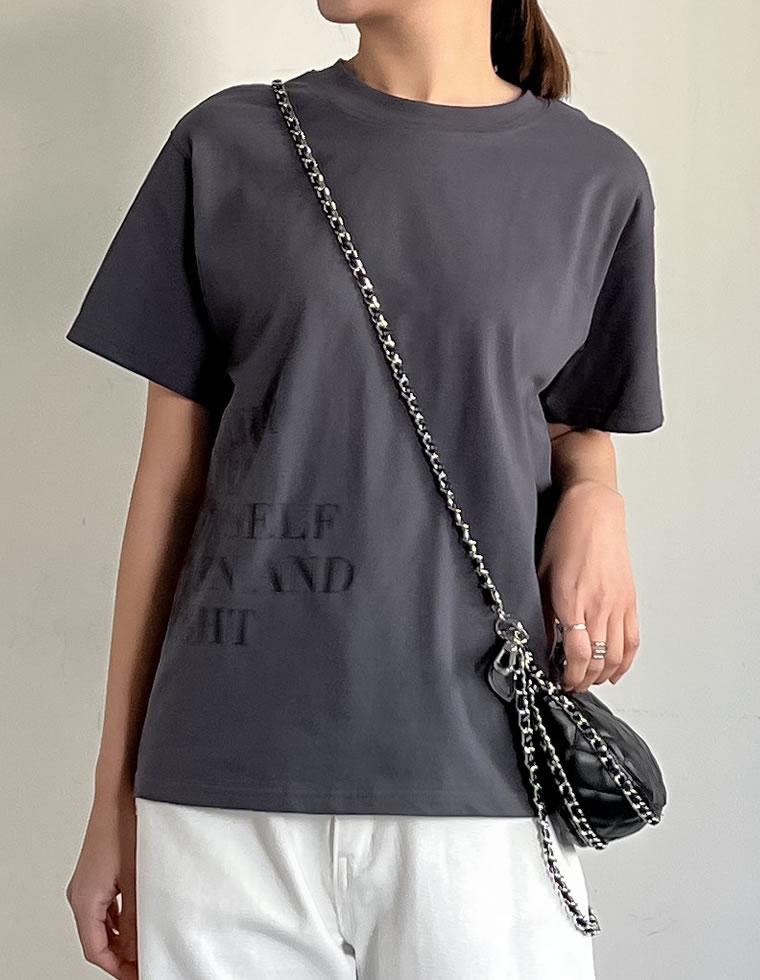 サイドメッセージロゴTシャツ