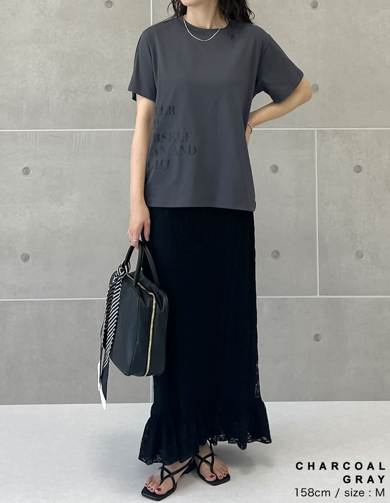 サイドメッセージロゴTシャツ