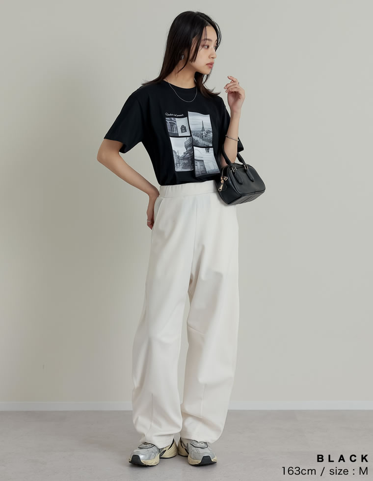 シーンナリーフォトプリントTシャツ
