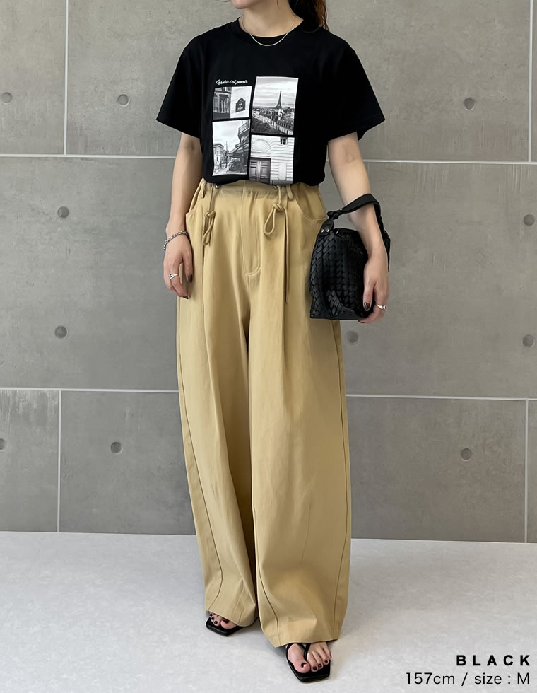 シーンナリーフォトプリントTシャツ