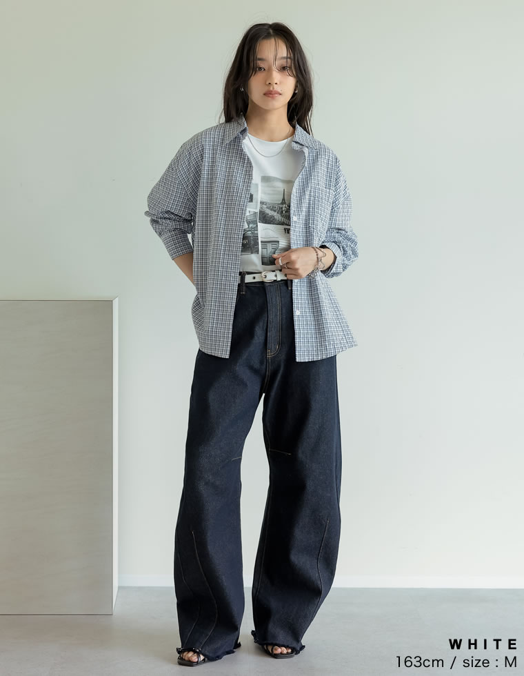 シーンナリーフォトプリントTシャツ