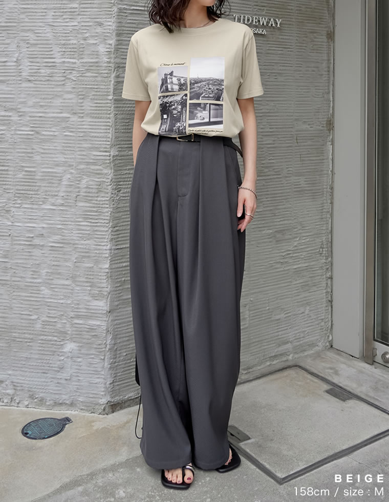 シーンナリーフォトプリントTシャツ