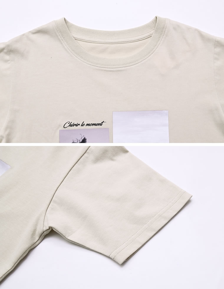 シーンナリーフォトプリントTシャツ