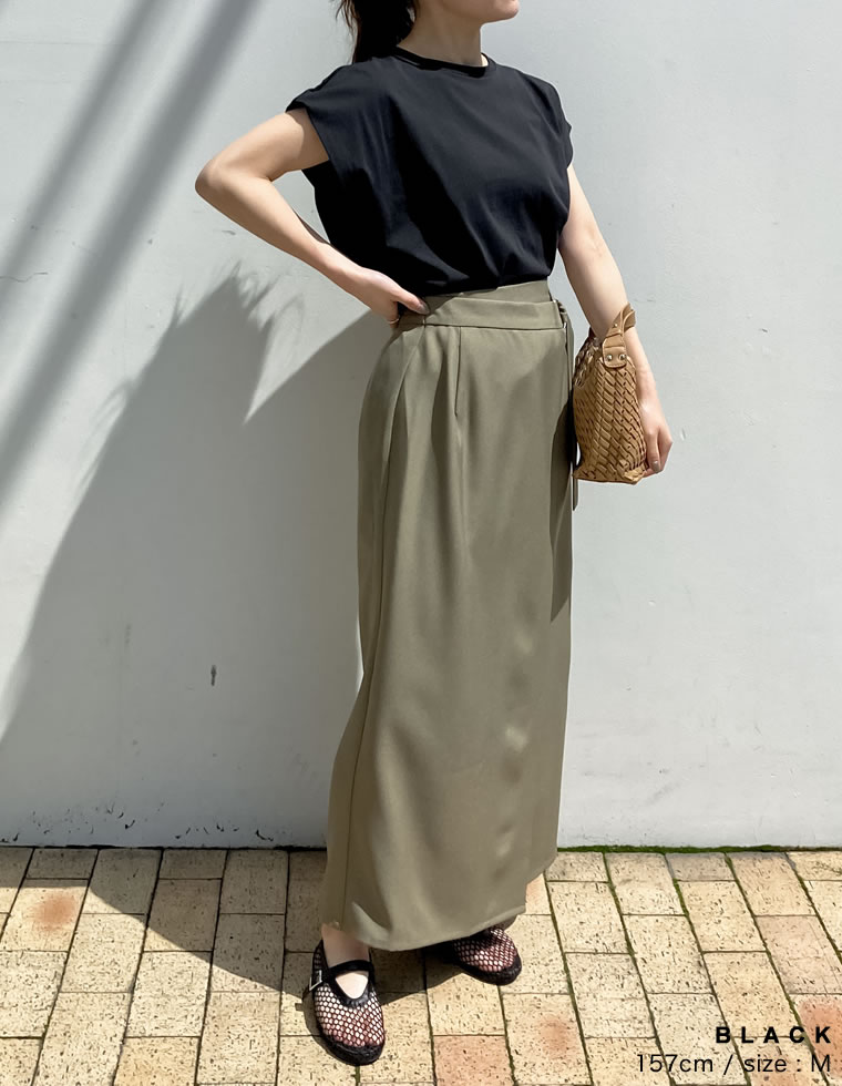 天竺ウエストタックTシャツ