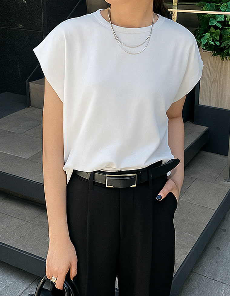 天竺ウエストタックTシャツ