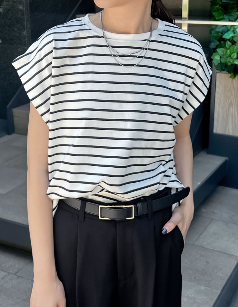 天竺ウエストタックTシャツ