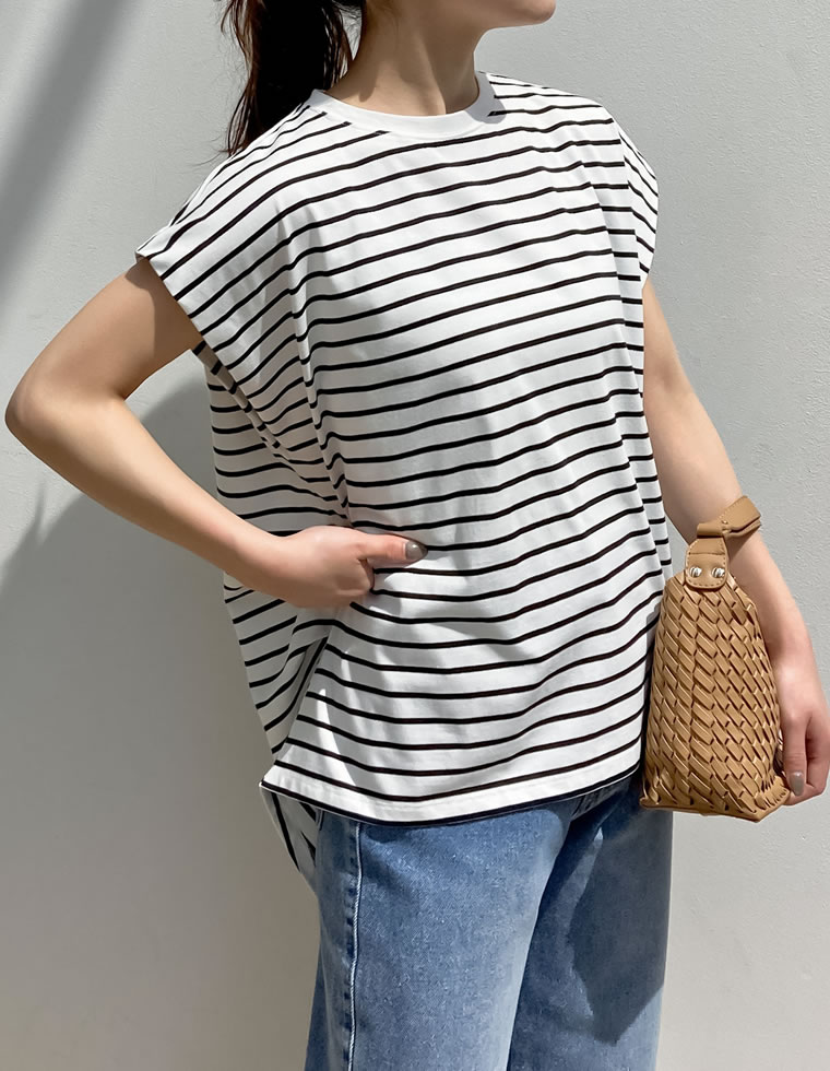 天竺ウエストタックTシャツ