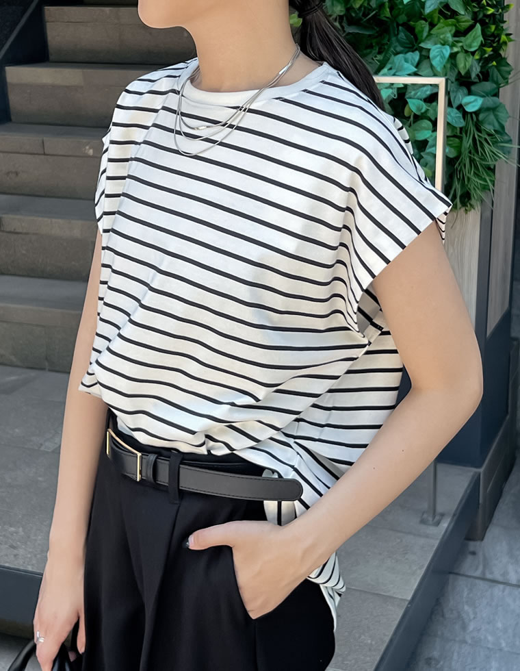 天竺ウエストタックTシャツ