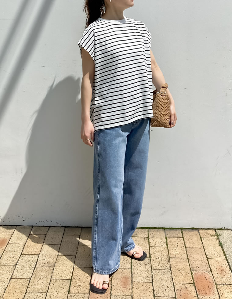 天竺ウエストタックTシャツ