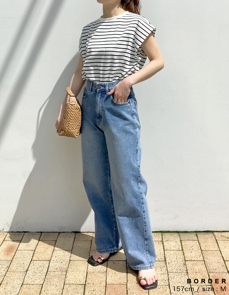 天竺ウエストタックTシャツ