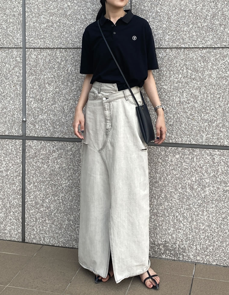 ワンポイント刺繍ロゴポロトップス
