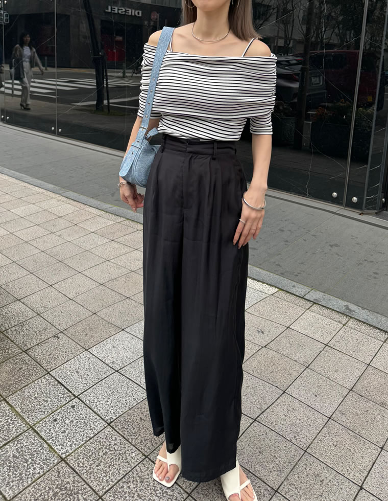 シアータックワイドパンツ