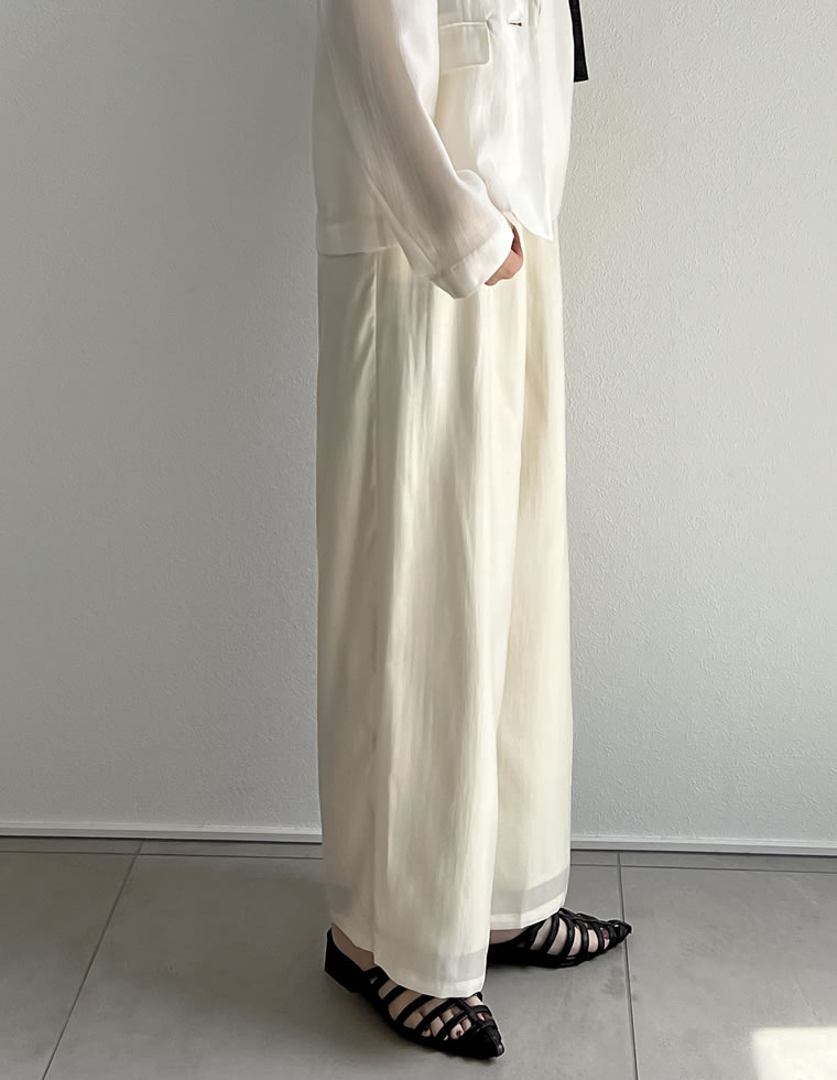 シアータックワイドパンツ