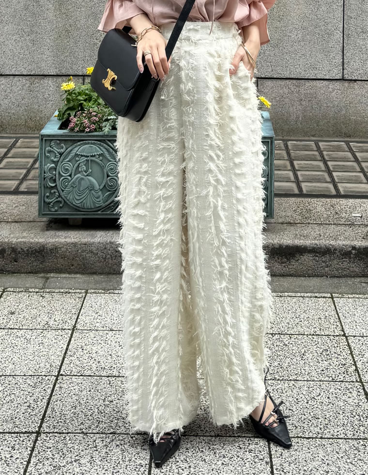 フリンジストレートパンツ