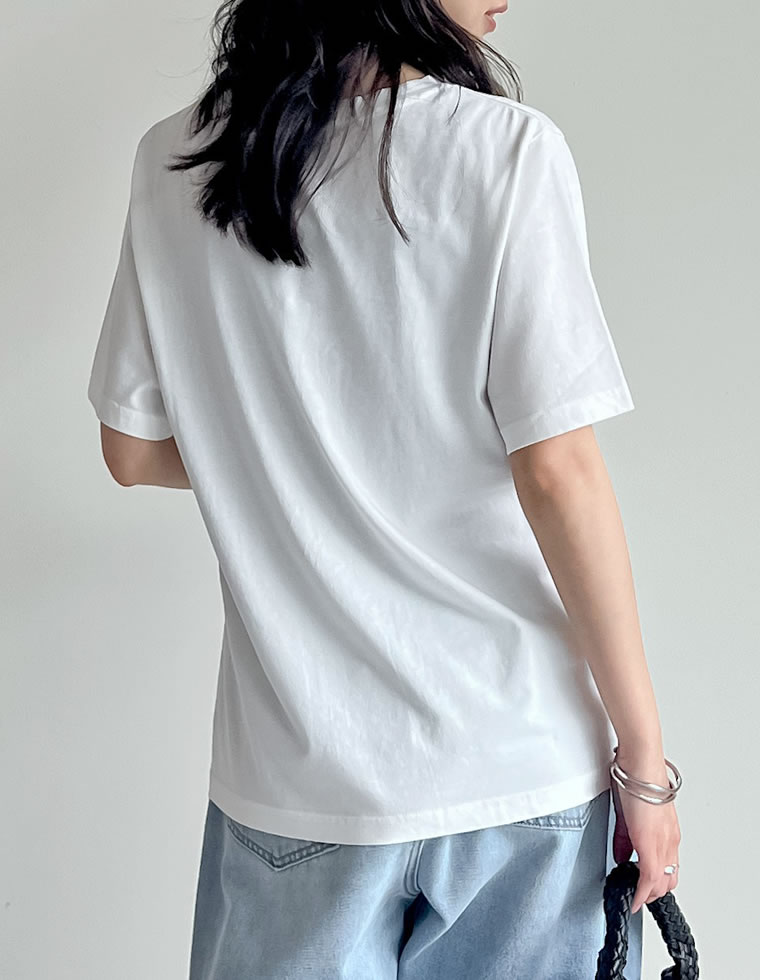 コットンイーグルプリントTシャツ