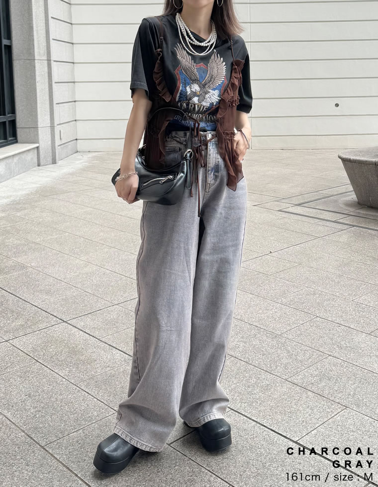 コットンイーグルプリントTシャツ