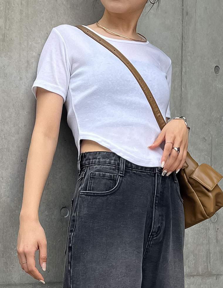 ハイレグデザインコンパクトTシャツ