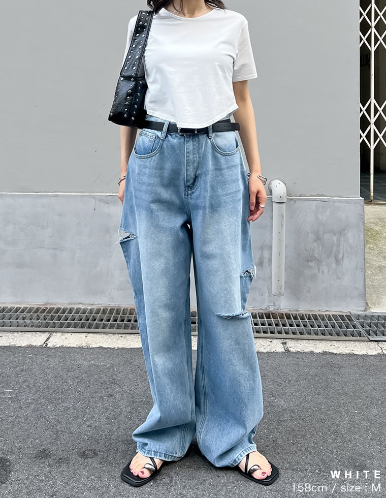 ハイレグデザインコンパクトTシャツ