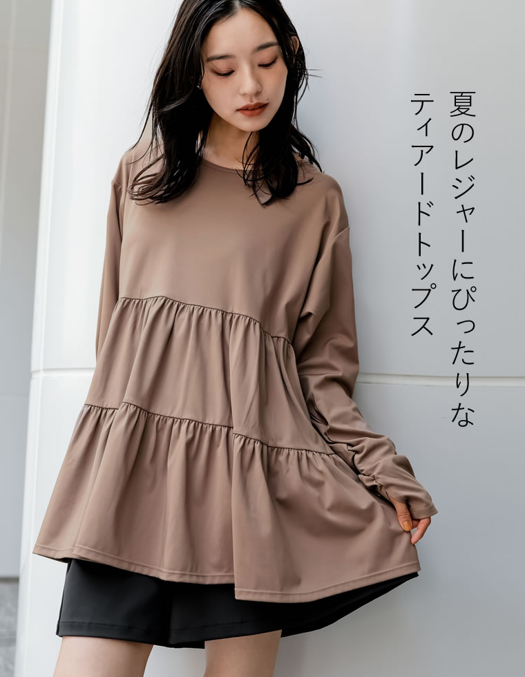 ラッシュガードバックリボントップス