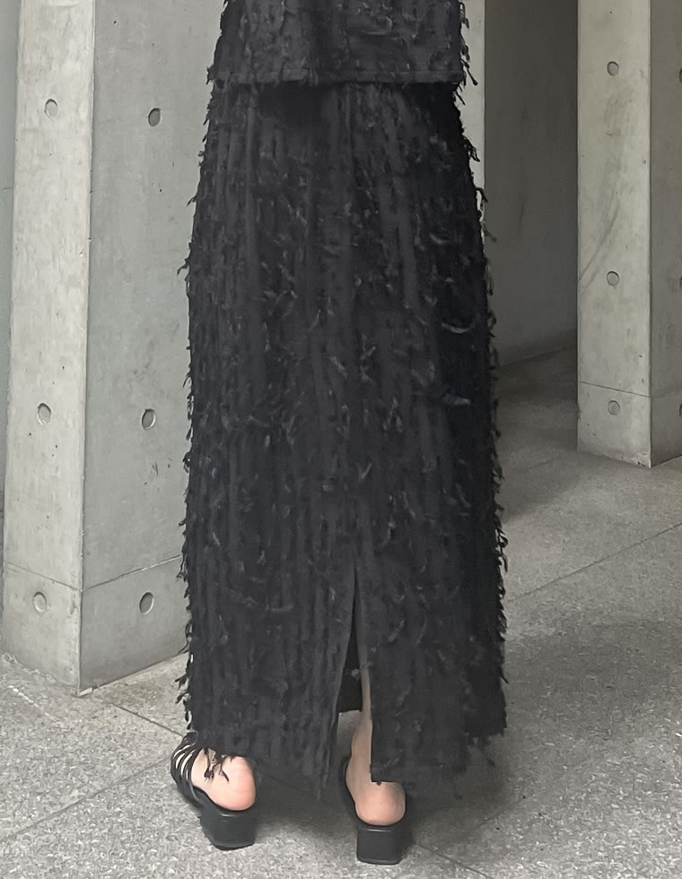 フリンジジャージタイトスカート