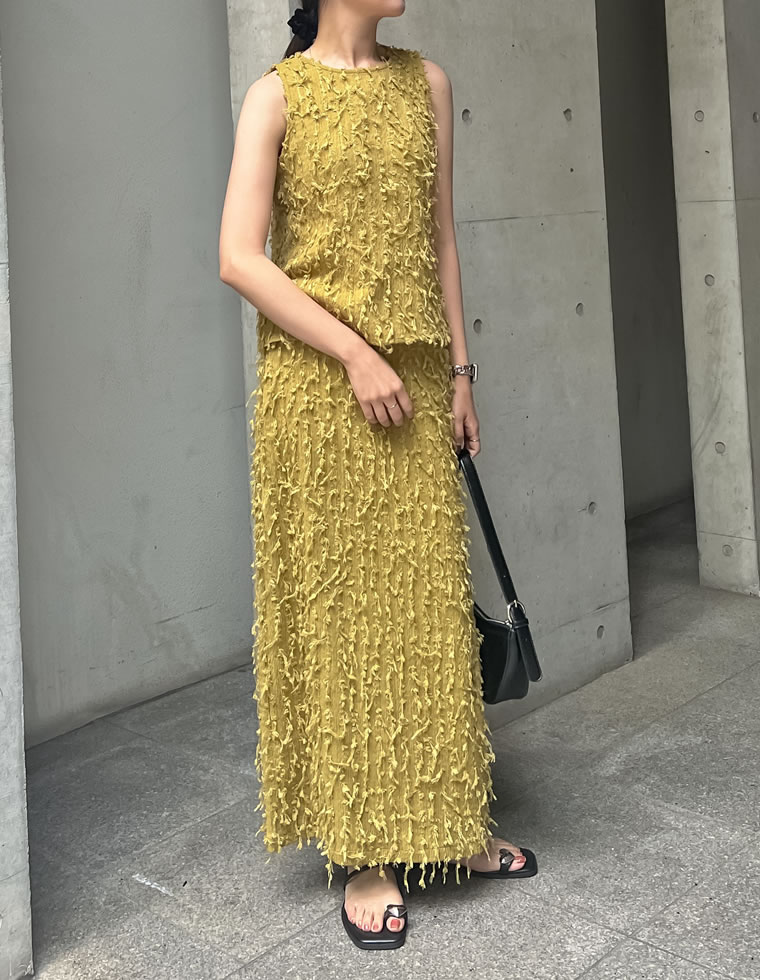 フリンジジャージタイトスカート