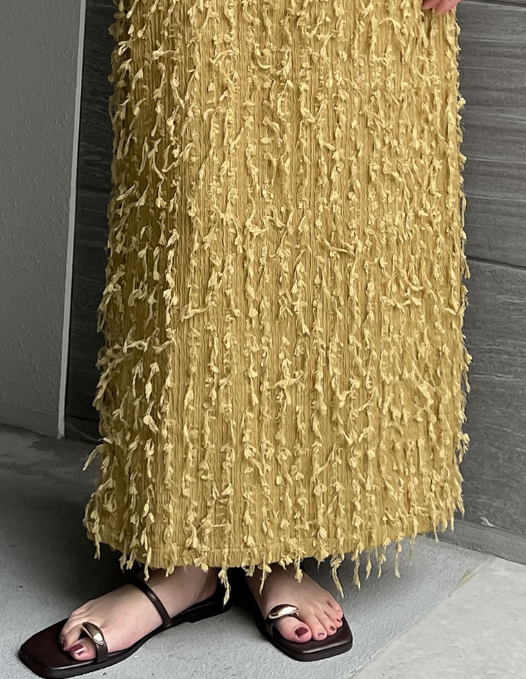 フリンジジャージタイトスカート