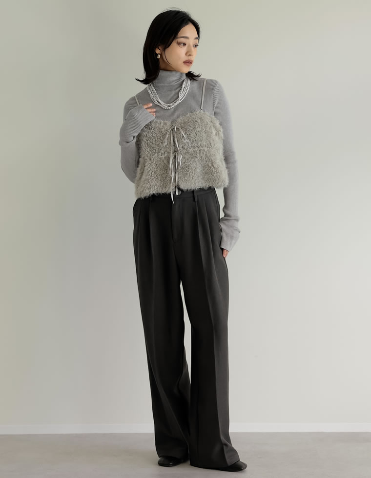 フェザーボアバルーンビスチェ