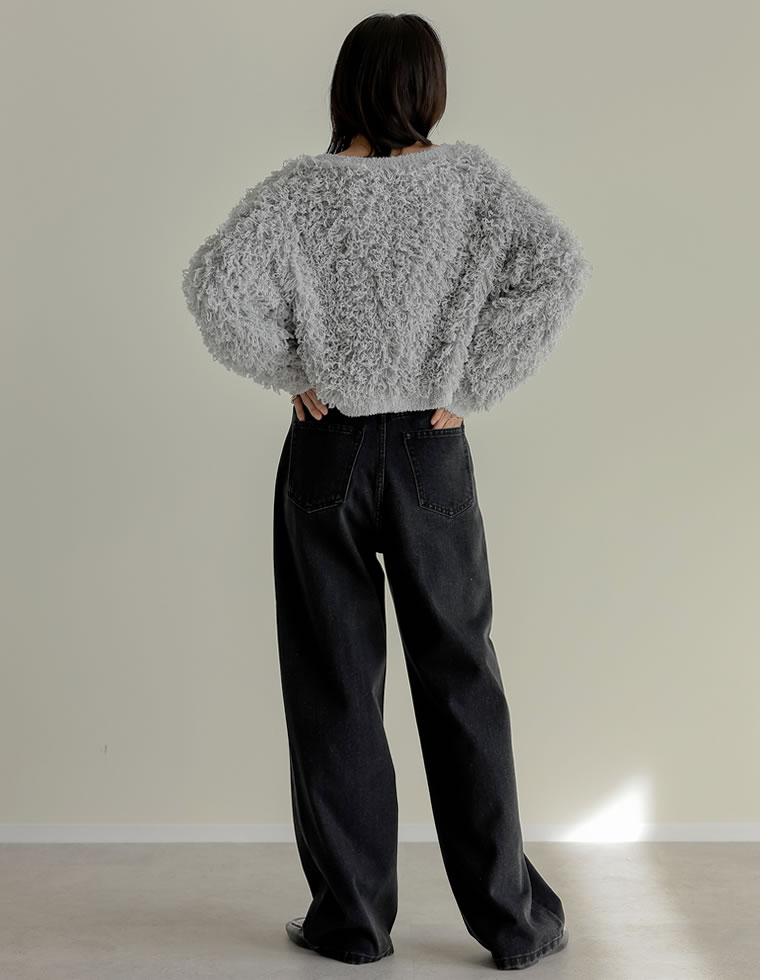 フリンジヤーンニットプルオーバー