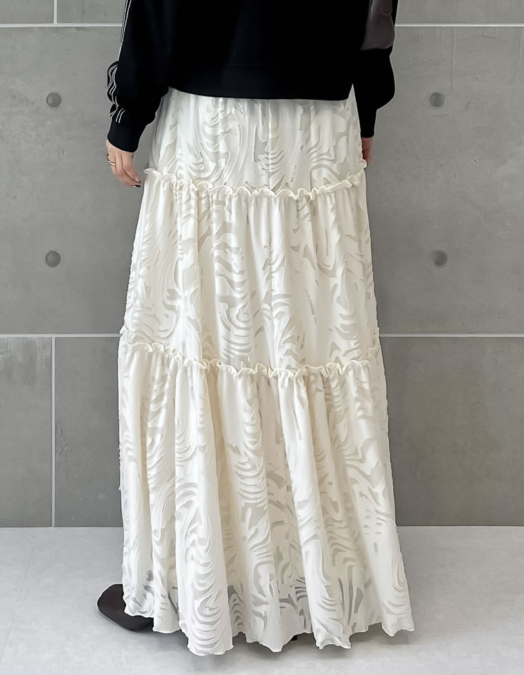 オパールフリンジティアードスカート