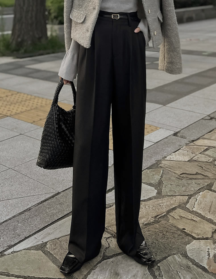 微起毛ツイルダブルタックルーズパンツ