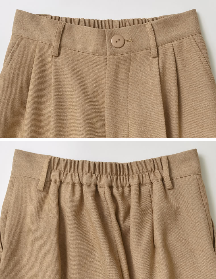 微起毛ツイルダブルタックルーズパンツ