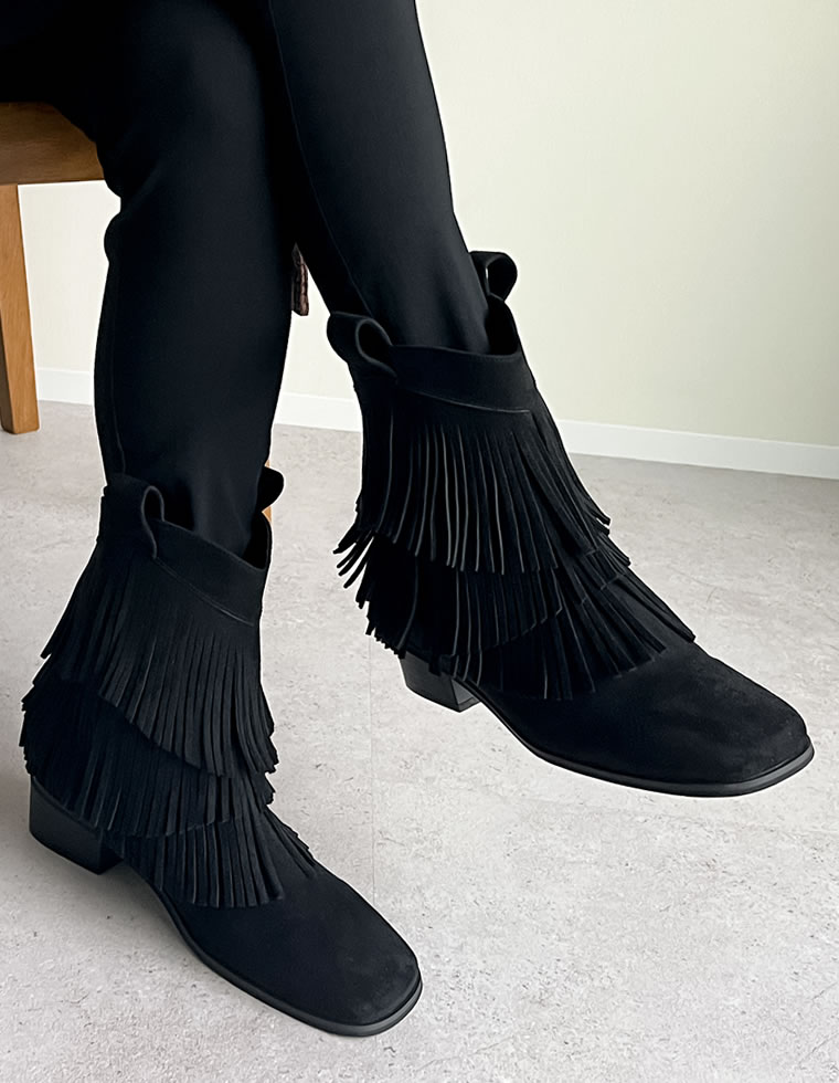 フリンジミドルブーツ